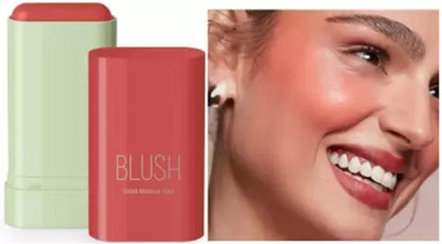 AFARAXIA Blusher Moisturizer Stick Multi-Use Long Lasting Cream Blusher Stick Pechy pink(orange)