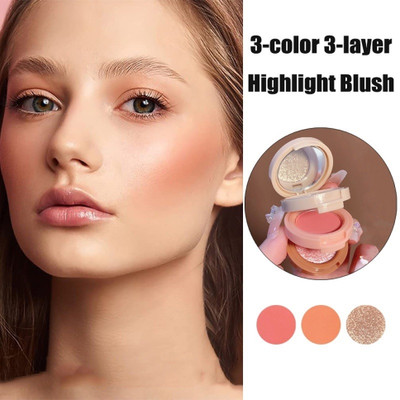 urbanfox PROFESSIONAL 3 IN 1 BLUSHER AND HIGHLIGHTER KIT FOR MATTE FINISH CHEEK(MULTICOLOR)