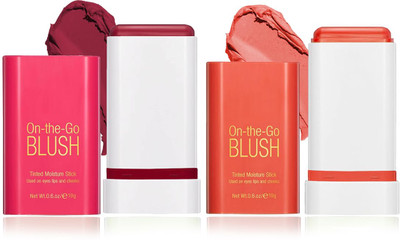 GlowMii On the Glow Tinted Moisture Stick ,Hydrating Blush Balm, Natural Dewy Finish(JUICY-RUBY)