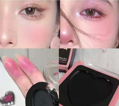 WOONGMI New Soft Face Blusher Powder Cheek lightwet and long lasting(Pink)