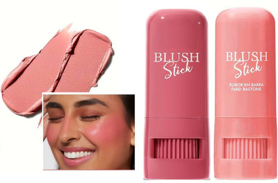 tanvi27 New Long Lasting Velvet Matte Buildable Cream Blush Multi Stick(Pech, Orange)