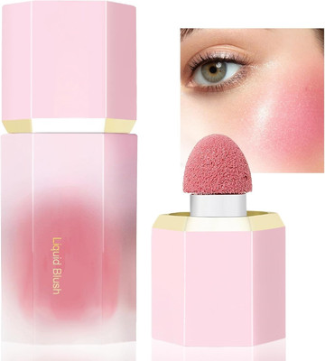 Vyomiris Long-wearing Waterproof Gel-Cream Blush with Sponge(rose)