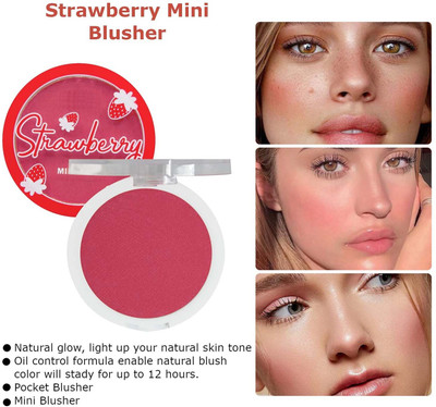 tanvi27 Long Lasting & Water Proof Soft Touch Pocket Strawberry Blusher(STRAWBERRY)