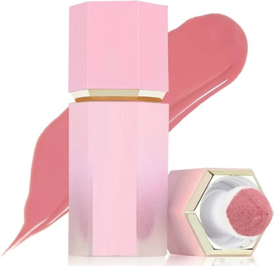 Jiwoo Use Liquid Blush for Cheeks Soft Cream Blush Makeup Breathable Looking makeup(drack peach)