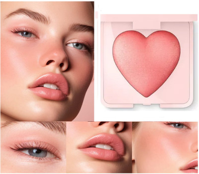 REIMICHI make up shimmery powder baked blusher and face highlight(PINK)