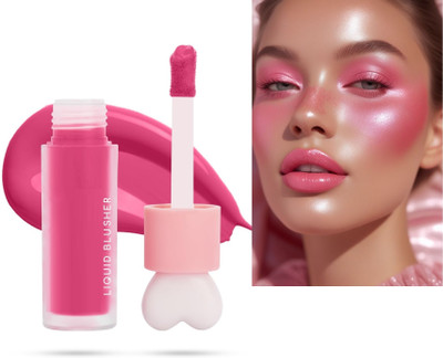 GULGLOW99 Liquid Blusher & Lip Gloss | Highly Pigmented | Long-lasting(Rosy PINK)