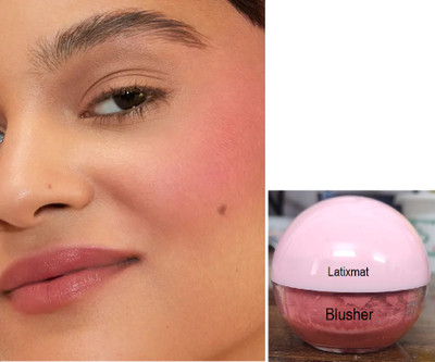 Latixmat Blusher powder Puff Matte Lightweight & Brick red colour Long Lasting(Brick red)