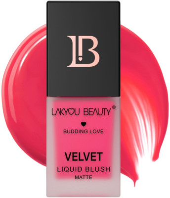 Lakyou Beauty Velvet Liquid Blush Matte Highly Pigmented Easily Blendable 15ml(rose pink)