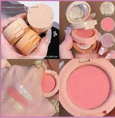 Lui Pui blusher & highlighter 3 in 1 mini compact palette(multicolor)