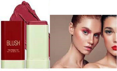 Lui Pui waterproof best red color blush makeup stick(red)