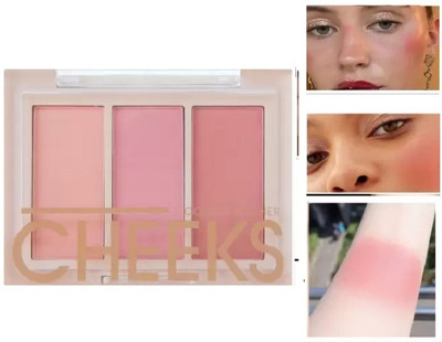 JANOST 3In1 Little Highlighter, Eye shadow & Blusher palette(MULTICOLOR)