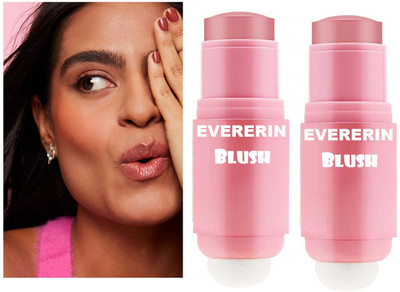 EVERERIN Blusher Moisturizer Stick Multi-Use Long Lasting Cream Blusher Stick(Ultra Pink)