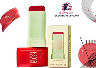 revary Original PIXI Blush Stick On-the-Glow Blush Ruby (19 gm)(HOT RED)