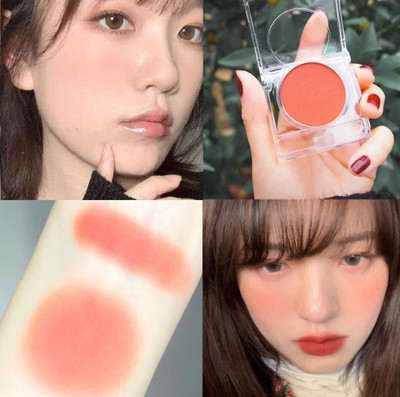 MYEONG Face Blusher for Face Makeup Matte Finish, Orange Candy Highly Pigmente Blusher(Candy)