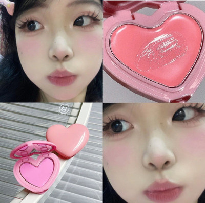 manasona Heart Lip & Cheek Cream Blush Multipurpose, Lip and Cheek Tint(Pinky Rose)