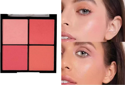 SHENYCOLORS 4 in 1 Color Blusher Palette Pressed Powder Blush(pink)
