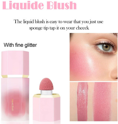 Vyomiris Matte Finish Liquid Blush Waterproof Blusher Soft Cream Makeup(PINK)
