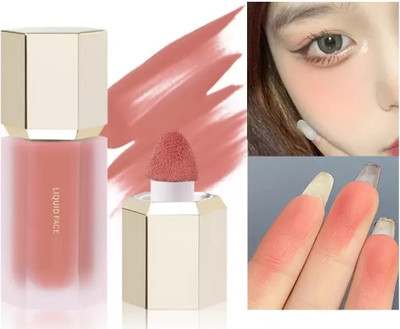DARVING Peach Matte Liquid Cream Blush Makeup Lightweight Velvet Mousse Texture(paech)