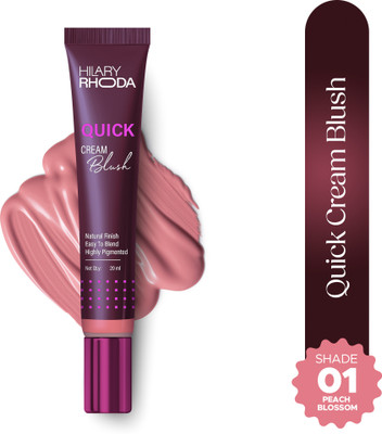 Hilary Rhoda Quick Blush | Highly Pigmented & Dewy Finish | Weightless & Easy to Apply(Peach Blossom)