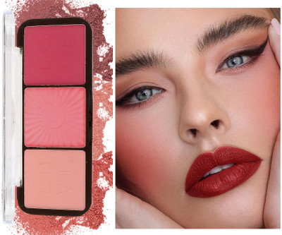 ADJD 3 Colors Blush Cheek Touch Blusher Palette High Quality(MULTI COLOR)