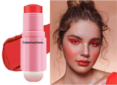 CATERINACHIARA Cream Blusher Highly Pigmented Long-lasting Buildable & Blendable All Skin Types(RED ROSE)