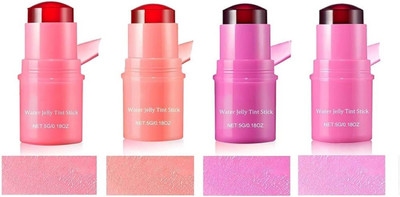 HUZURLU easy-to-use lip and cheek tint glides on sheer and build vibrant Blush(PINK)