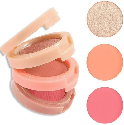 NADJA PROFESSIONAL BEST 3 IN 1 MATTE SHIMMERY BLUSHER & HIGHLIGHTER(MULTICOLOR)