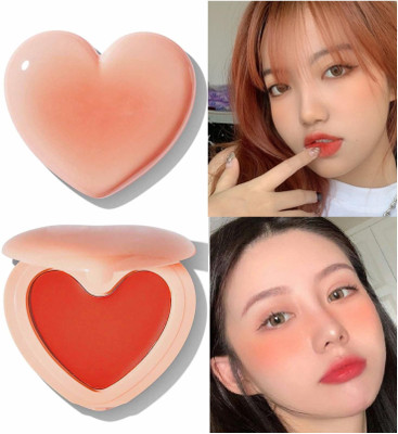 manasona Heart Cream Blush , Ultra-Pigmented Formula, Cheek & Lip(Orange)