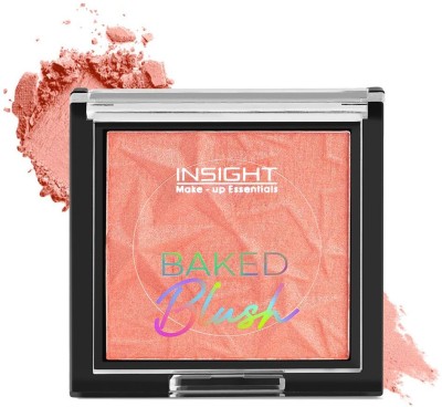 Insight Cosmetics Baked Blush & Highlighter For Face (Shimmery & Glossy Finish) 03(Sunset Glow)