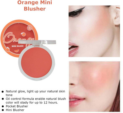 tanvi27 Pro Long Lasting & Water Proof Soft Touch Pocket Orange Blusher(ORANGE)
