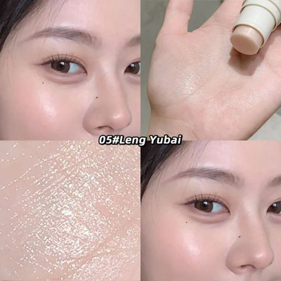 DAIMANPU GEGE Bear Porcelain Light Multi-Purpose Blush Stick, Delicate and Smooth 1215B(Leng Yubai)