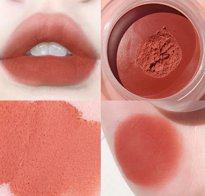 ADJD Creamy Matte Lip & Cheek Tint Blush For All Skin Type Edgy red(Edgy red)