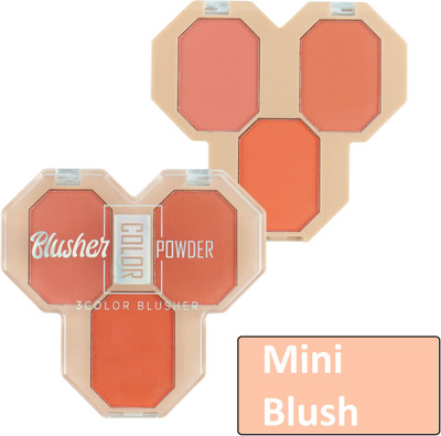 Miss Gold Queen Mini 3 Multicolor Blusher Palette ( Matte )for Face makeup(Multi 3)