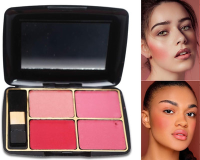 JANOST 4 in 1 face blusher palette matte blusher(MULTICOLOR)