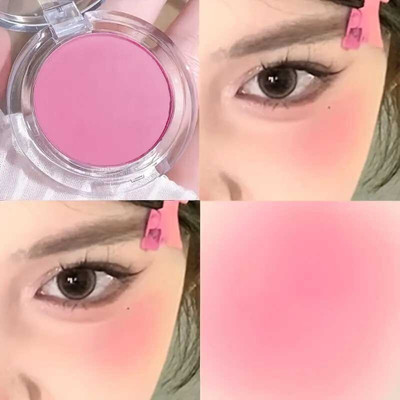 MYEONG Korean Makeup Blush Face Makeup Matte Blusher Cheek Tint Blush Palette(Pink Wink)
