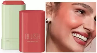 tanvi27 Blusher Moisturizer Stick Multi-Use Long Lasting Cream Blusher Stick(Pechy pink)
