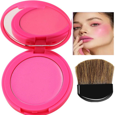 GABBU Blusher Bright Shimmer Face Blush for Cheek Highly Pigmented Blush Makeup(Pink)