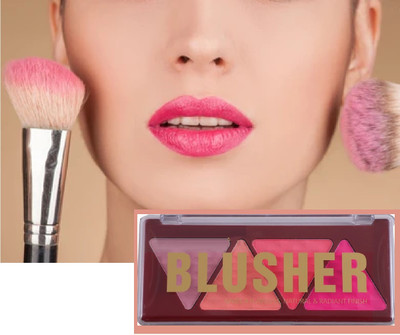 Neycare ne wlook light weight matte color shade blusher palette pack of 1(multi color)