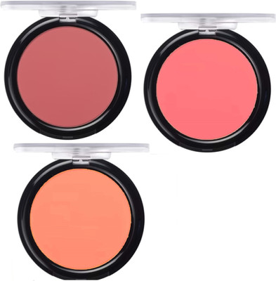 HUZURLU MATTE FINISH ,LONG LASTING MULTI COLOR BLUSHER FOR CHEEKS PACK OF 3(pink)