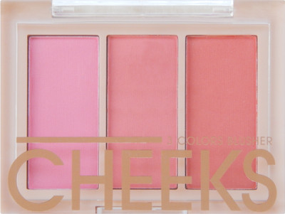 VARS LONDON Cheeks 3 color matte blusher palette + face make up blusher palette(SHADE C)