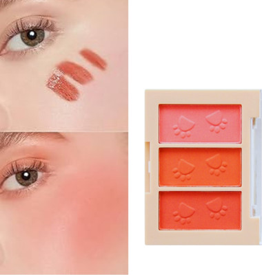 BLUST&FAMME Love your cheeks 3 color matte blusher combo palette 1packk(multi)