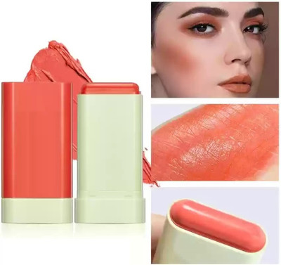 Jiwoo Use Cream Blush Stick - Multi-Use Makeup Stick for Cheeks and Lips(drack peach)