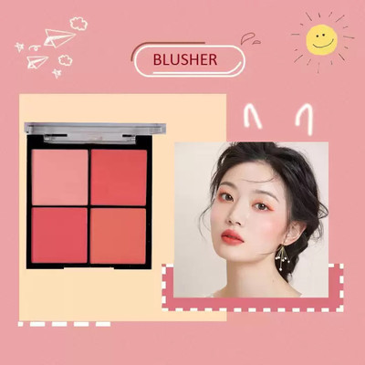winry Waterproof 4 IN 1 Glow Blusher Palette Shimmery Matte(MULTICOLOUR)