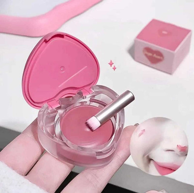 Color Castle Heart Shape Blush Highly Pigmented | Long Lasting 3 in 1 Lip & Cheek & Eye Tint(Pink Queen)