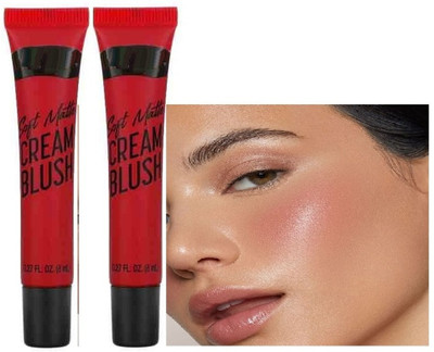 Emijun Cheeks Ultra Pigmented and Blendable for Natural Glow Blusher(Red)