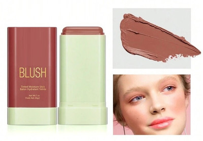 tanvi27 Silky Smooth Cheek Tint Cream Blusher Blush Stick Face Makeup Blusher(DUSKY BROWN)