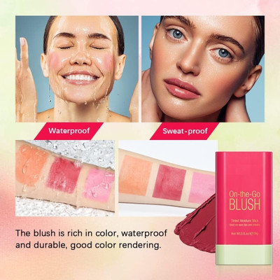 JANOST Natural Glow Makeup Blush Stick(RUBY)
