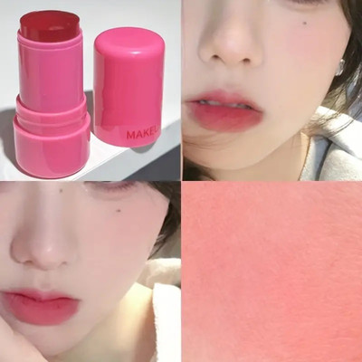 MYEONG Multi-Task Pink Jelly Blush Stick Long Lasting, Dual Use for Lips Cheeks(Pink)