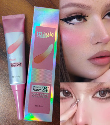 GABBU Magic Color Changing Blush Crystal Make Up Blush for Cheek and Lip Tint(White)
