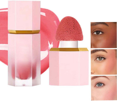 tanvi27 Dewy Finish, Smudge Proof, Matte Cream Blush with Cusion Applicator(PEACH)